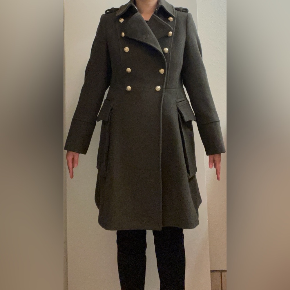 Zara Basic Dark Green Coat